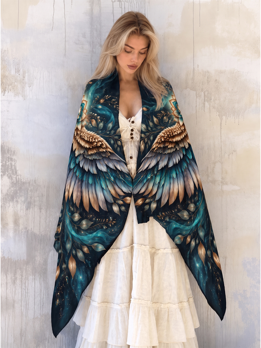 Midnight Lotus Angel Wings Shawl