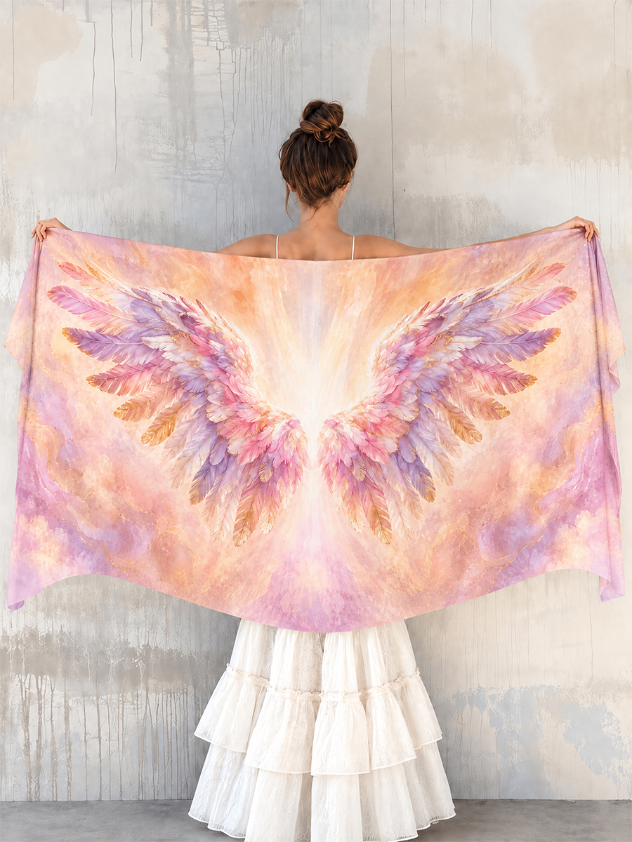 Blush Aurora Angel Wings Shawl