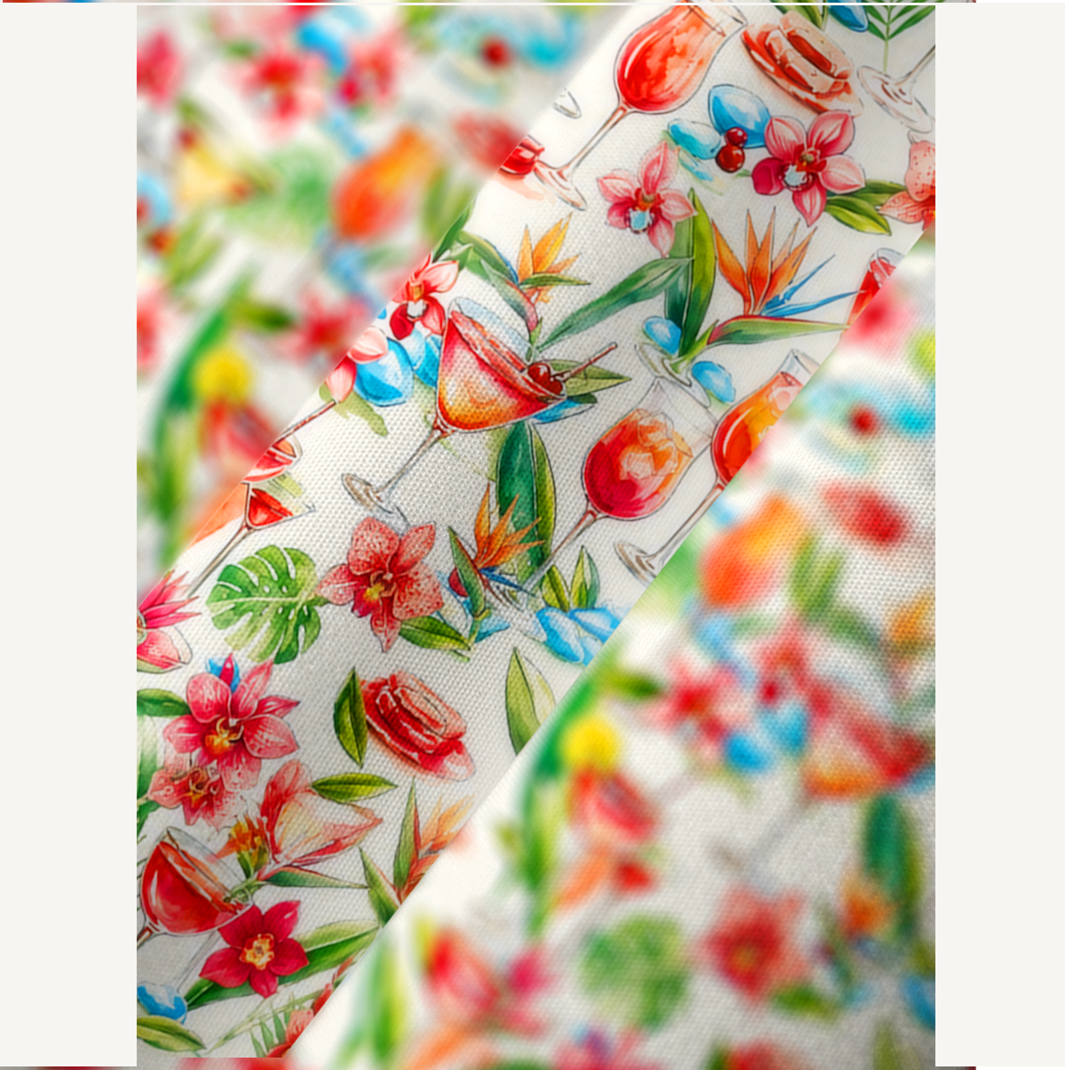Tropical Cocktail Party Kimono Sleeve Kaftan Dress