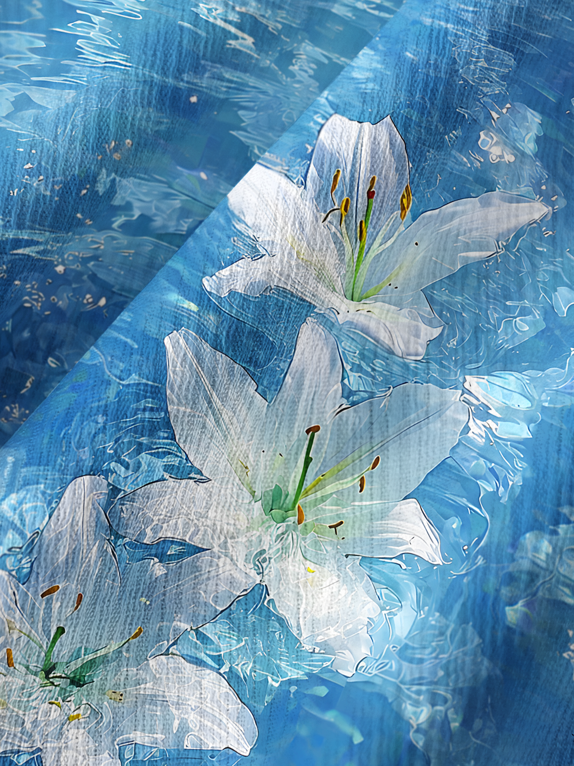 Floating Lilies in sea Summer Pants For Women