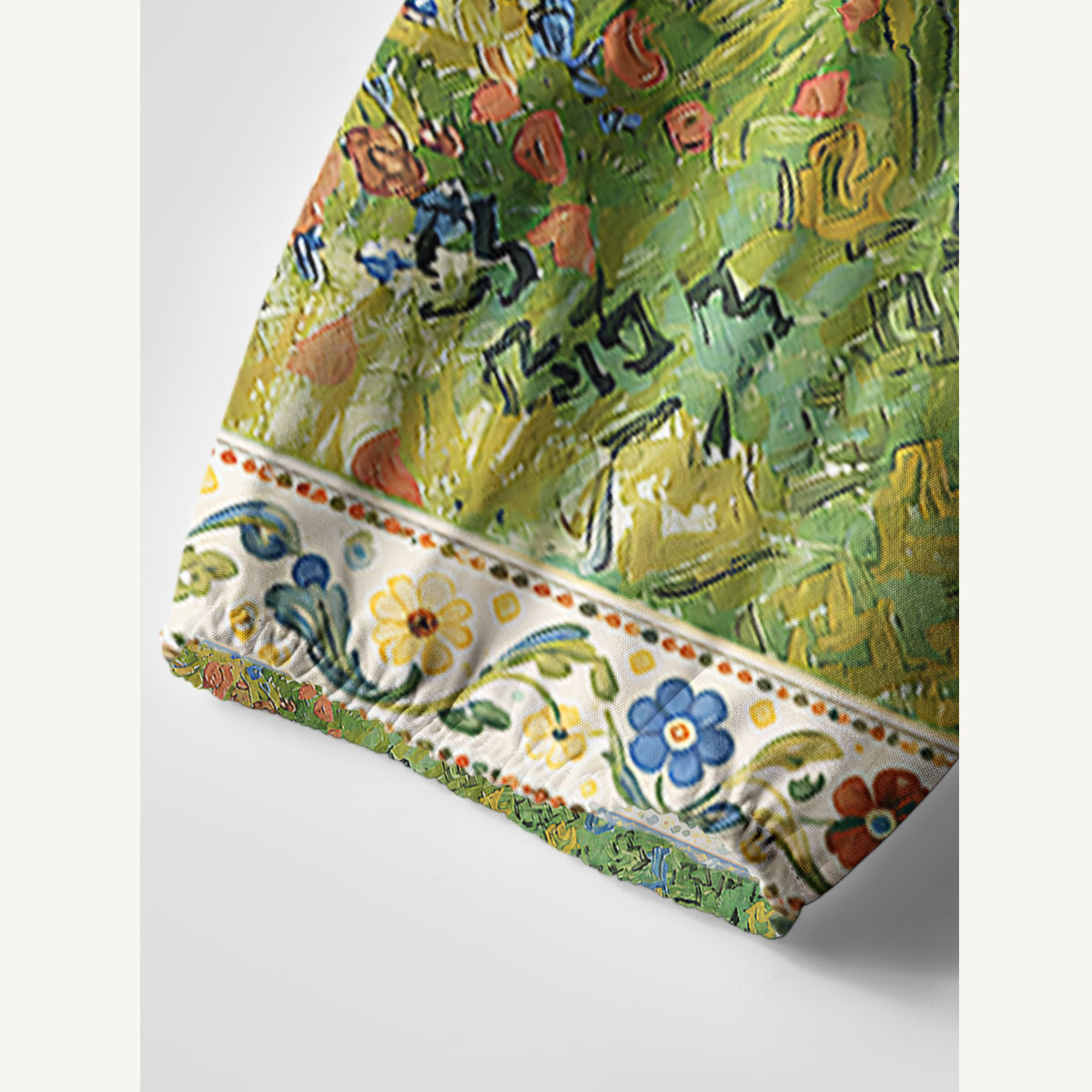 Van Gogh Garden with Flowers Long Sleeve Mini Dress For Women