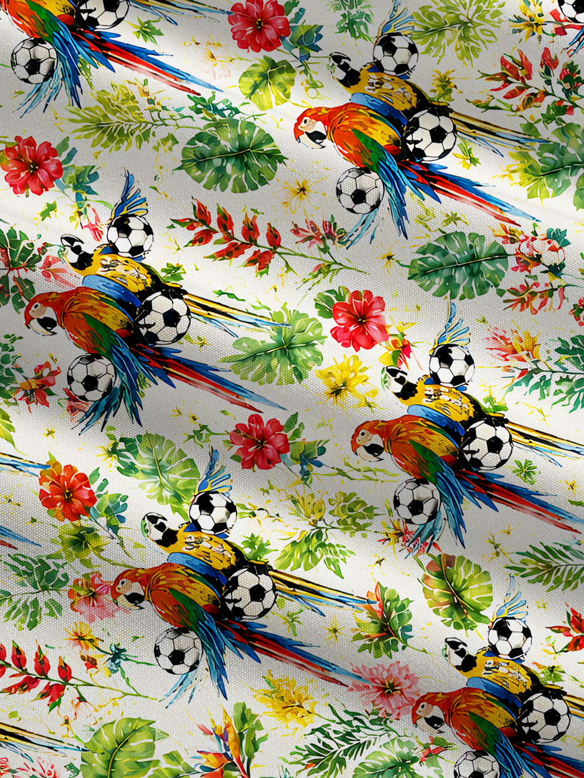 Tropical Parrot Football Garden Bow Strap Maxi Dress