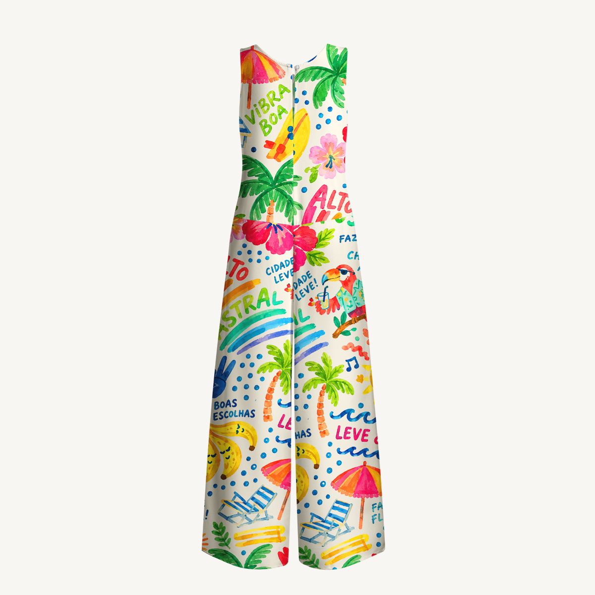 Rainbow Escape Jumpsuit with Pockets for Women