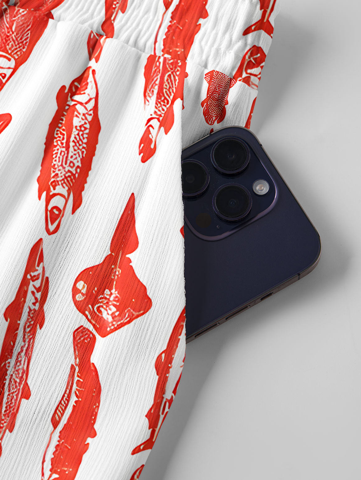 American Flag Fish Pattern Summer Trousers