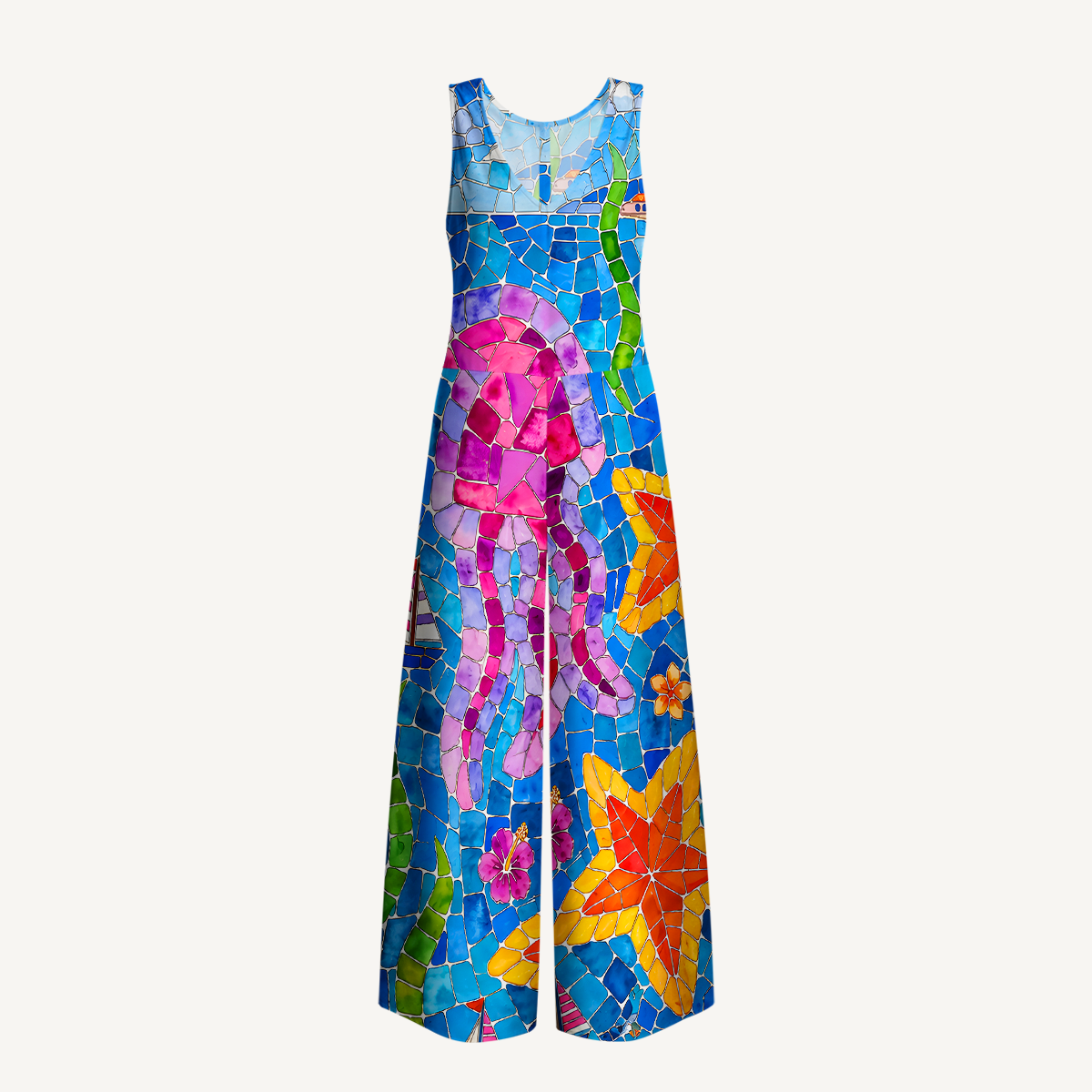 Under the Sea Jumpsuit with Pockets for Women