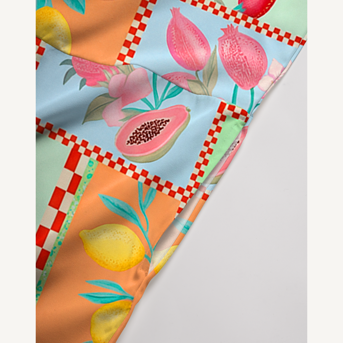 Fruit Party Vacation Jumpsuit with Pockets for Women