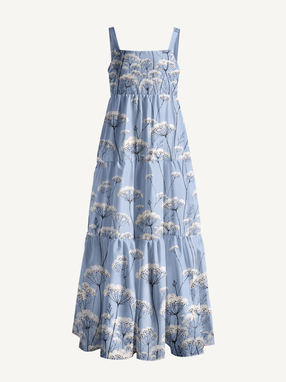 Skyline Wildflower Print Strap Maxi Dress With Pockets