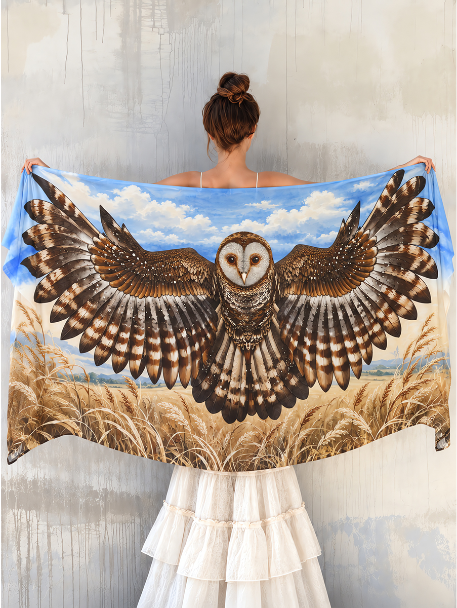 Countryside Owl Wing Shawl