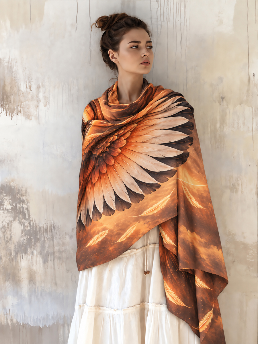 Lion & Angel Wings Focus Shawl
