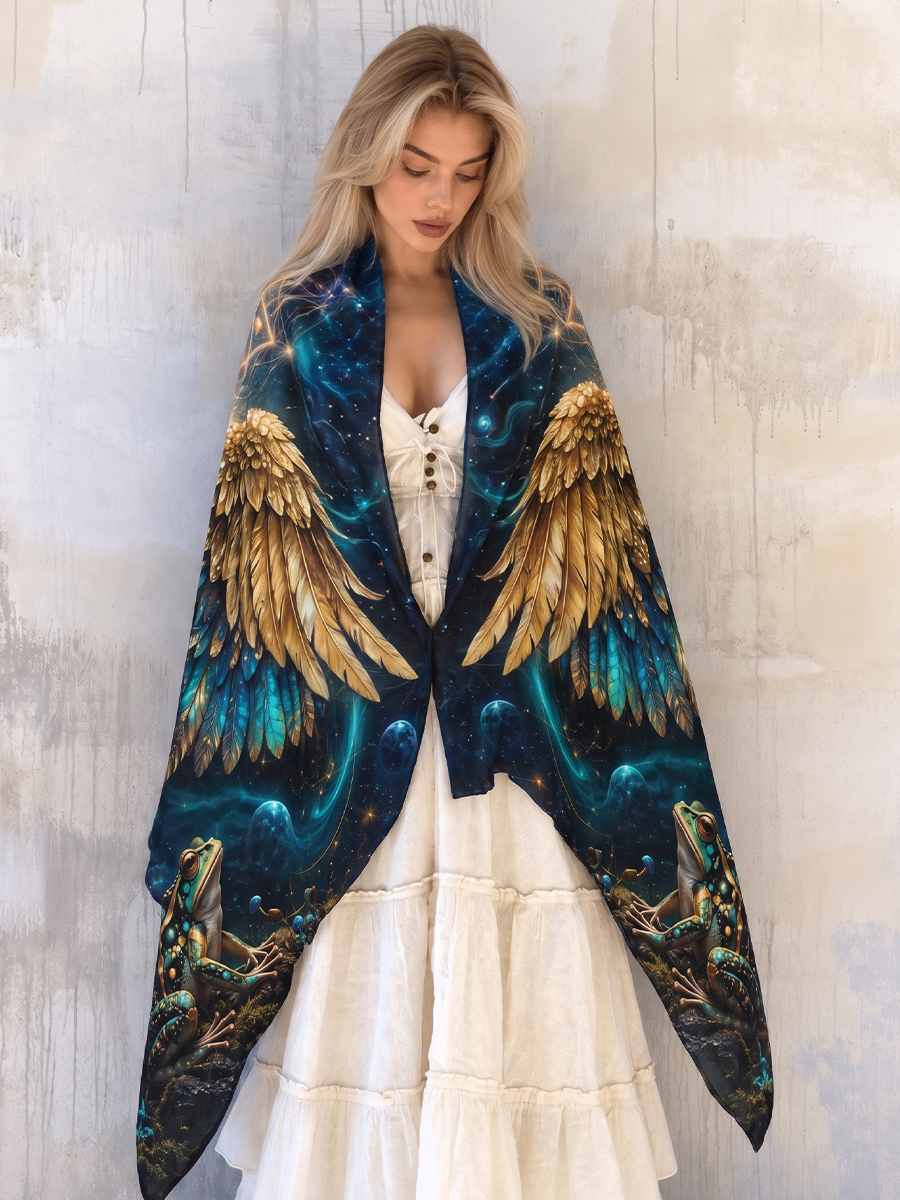 Mystic Cosmic Frog Wings Shawl
