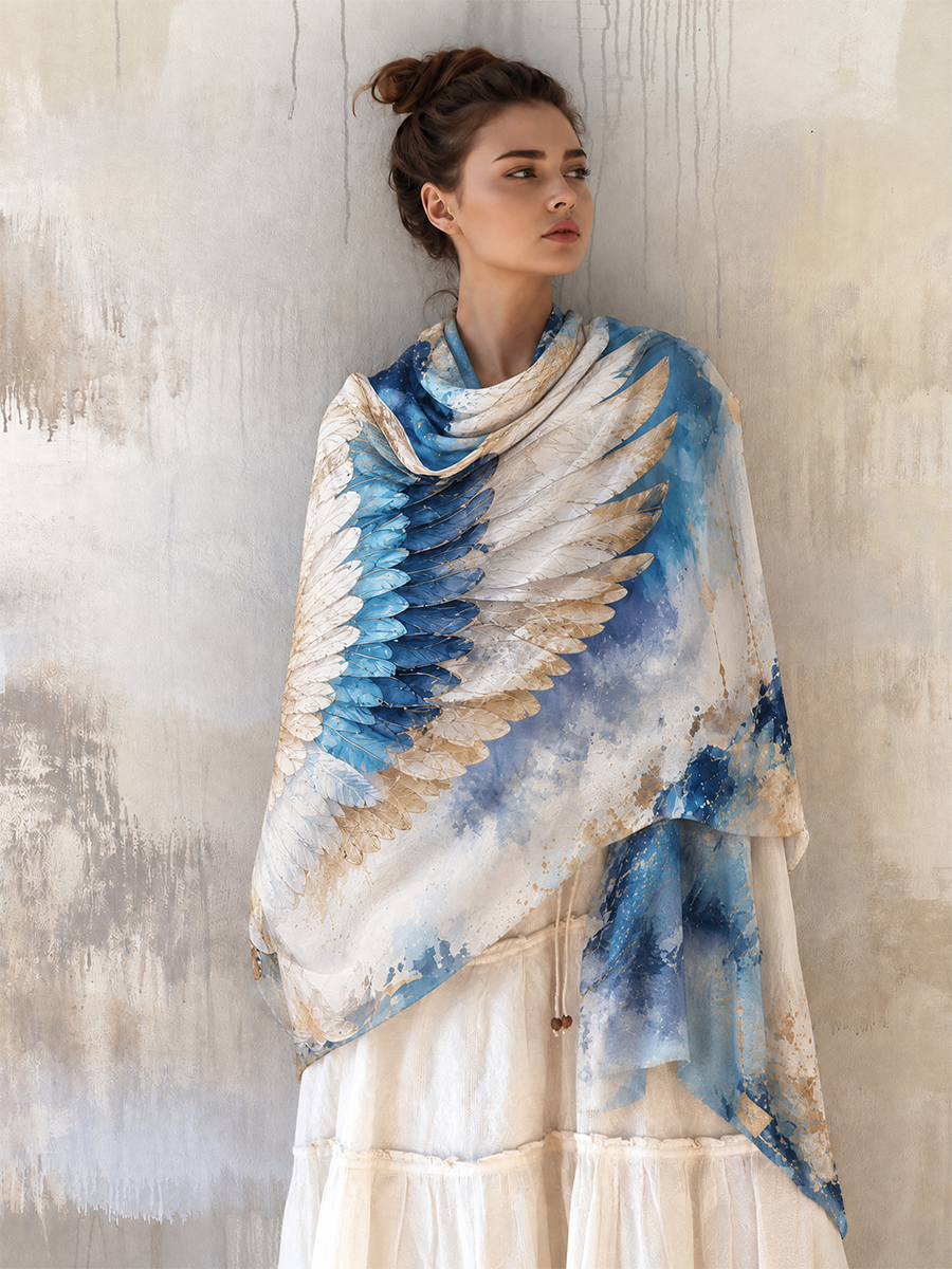 Celestial Egyptian Winged Goddess Shawl