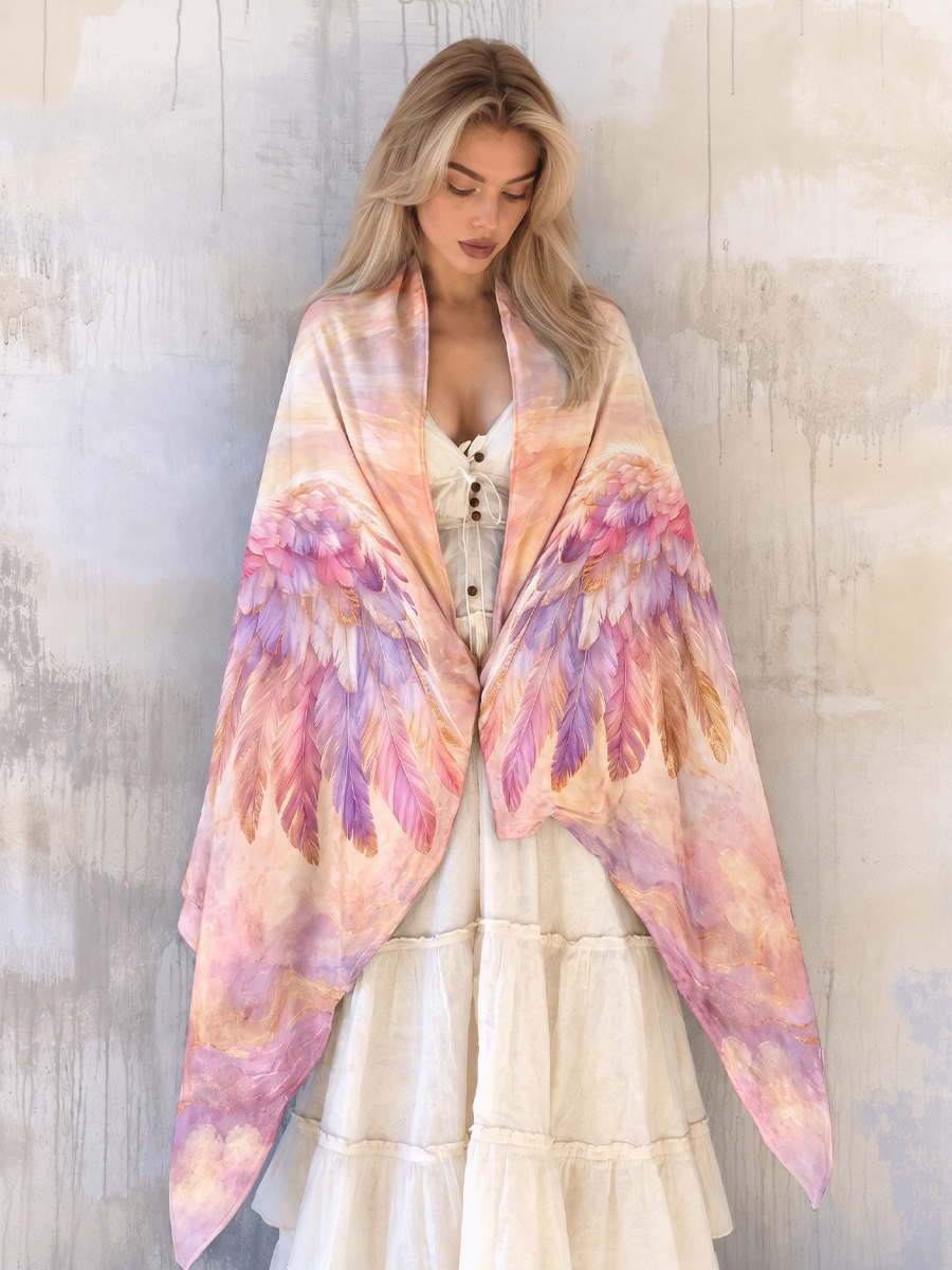 Blush Aurora Angel Wings Shawl