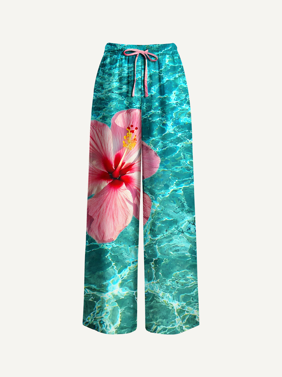 Hibiscus on the sea Summer Trousers