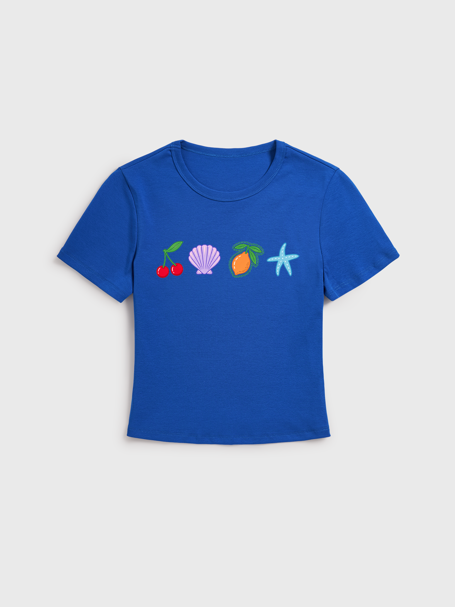 Fresh summer striped patterns Baby Tee Womens