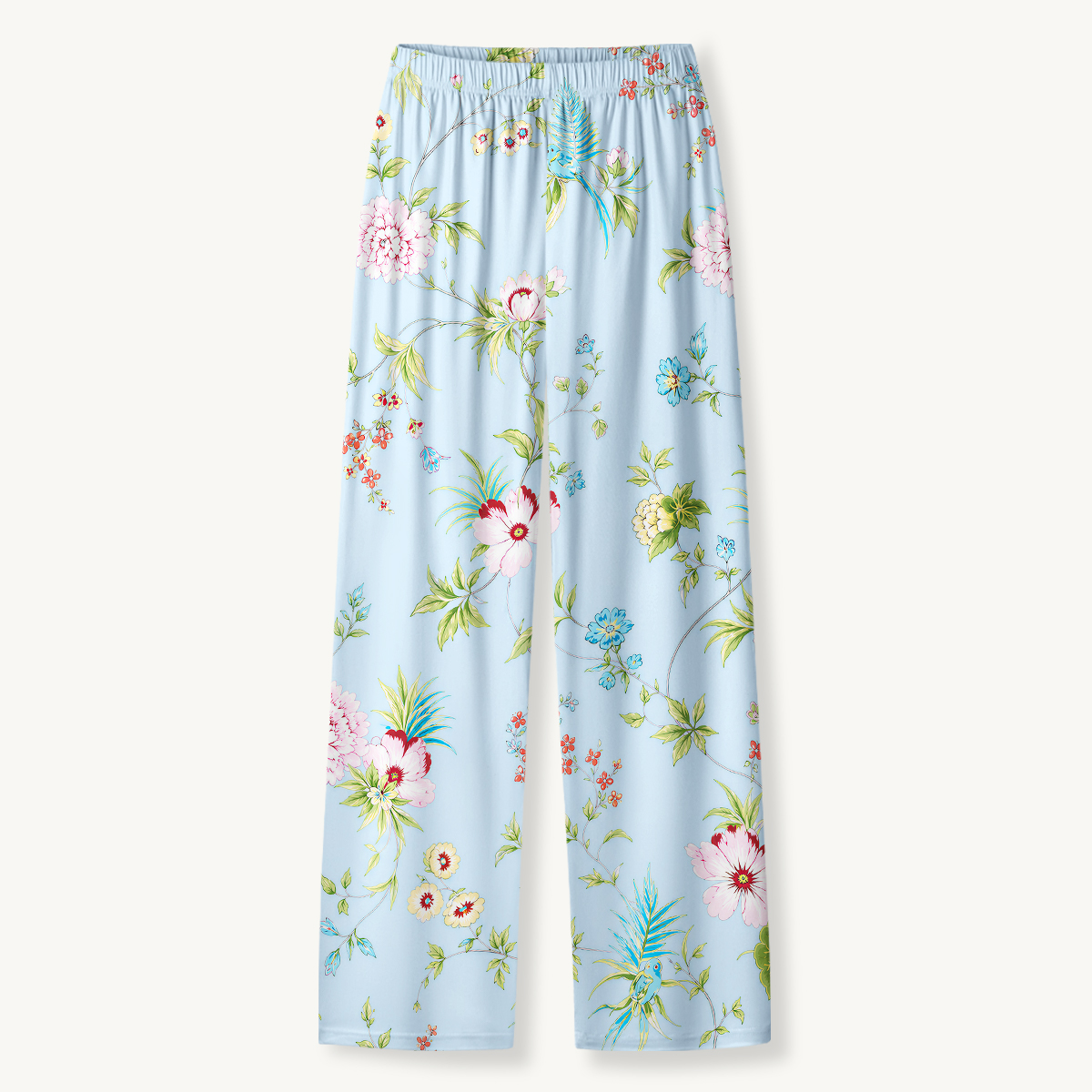 Pastel Garden Floral Print Long Sleeves Pajama Sets