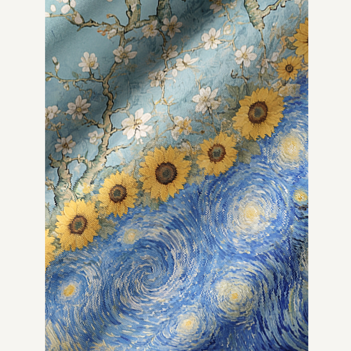 Van Gogh Almond Blossom Starry Night Sunflowers Long Sleeve Mini Dress