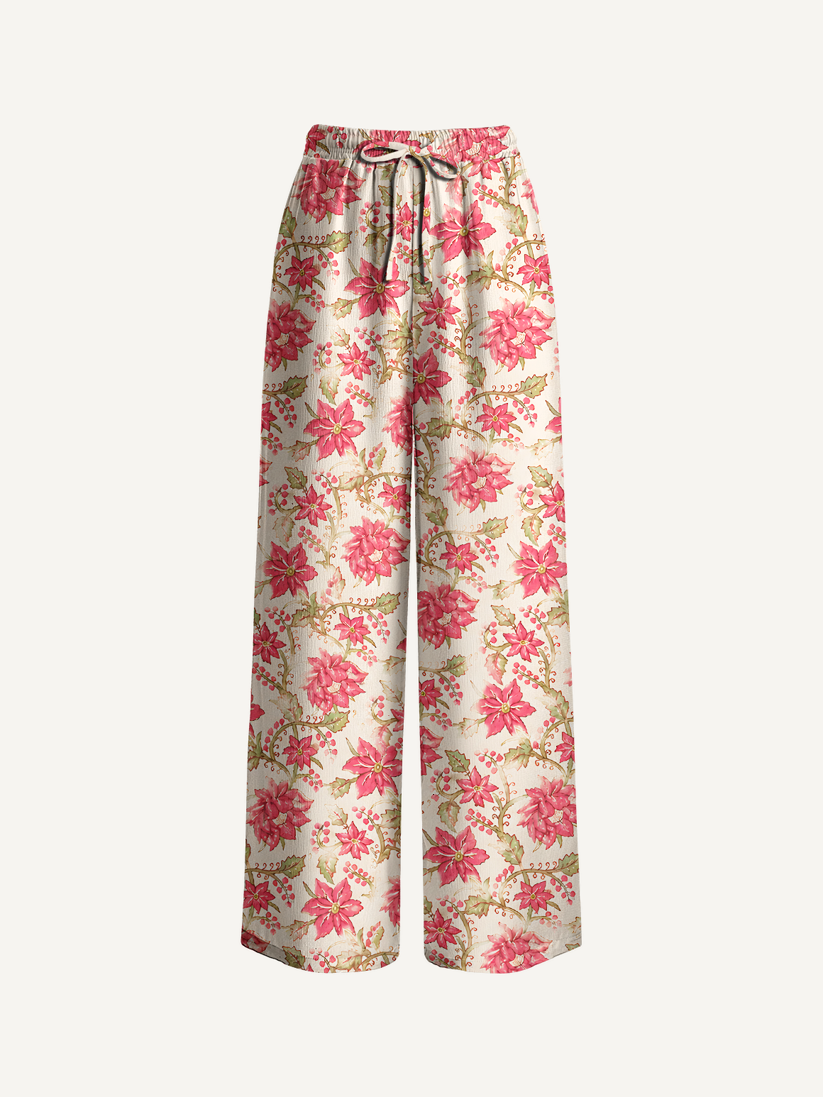 Blush Garden Bloom Pants For Women With Pockets