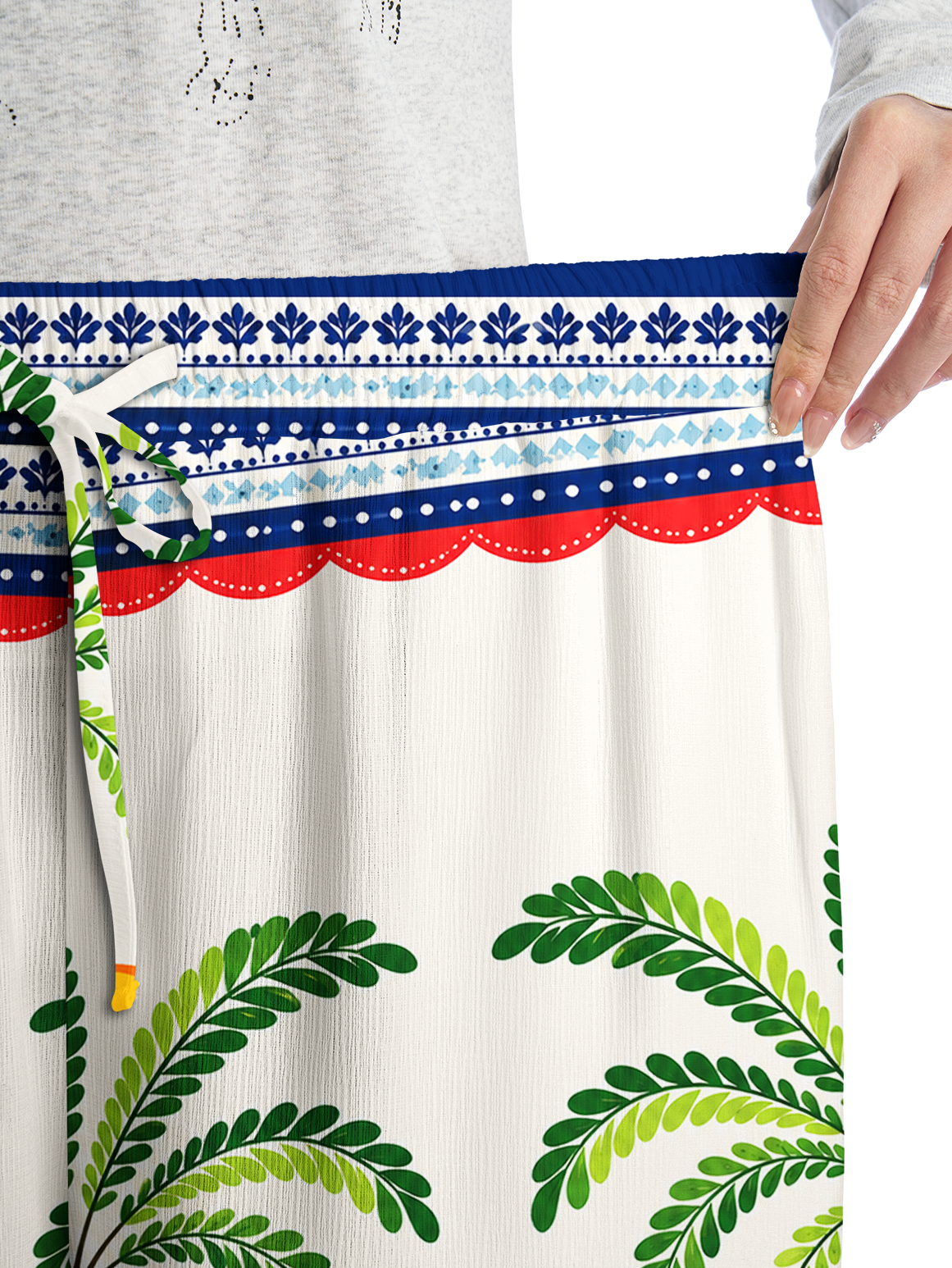 Vibrant Tropical Toucan Wide Leg Tie Waist Pants With Pockets