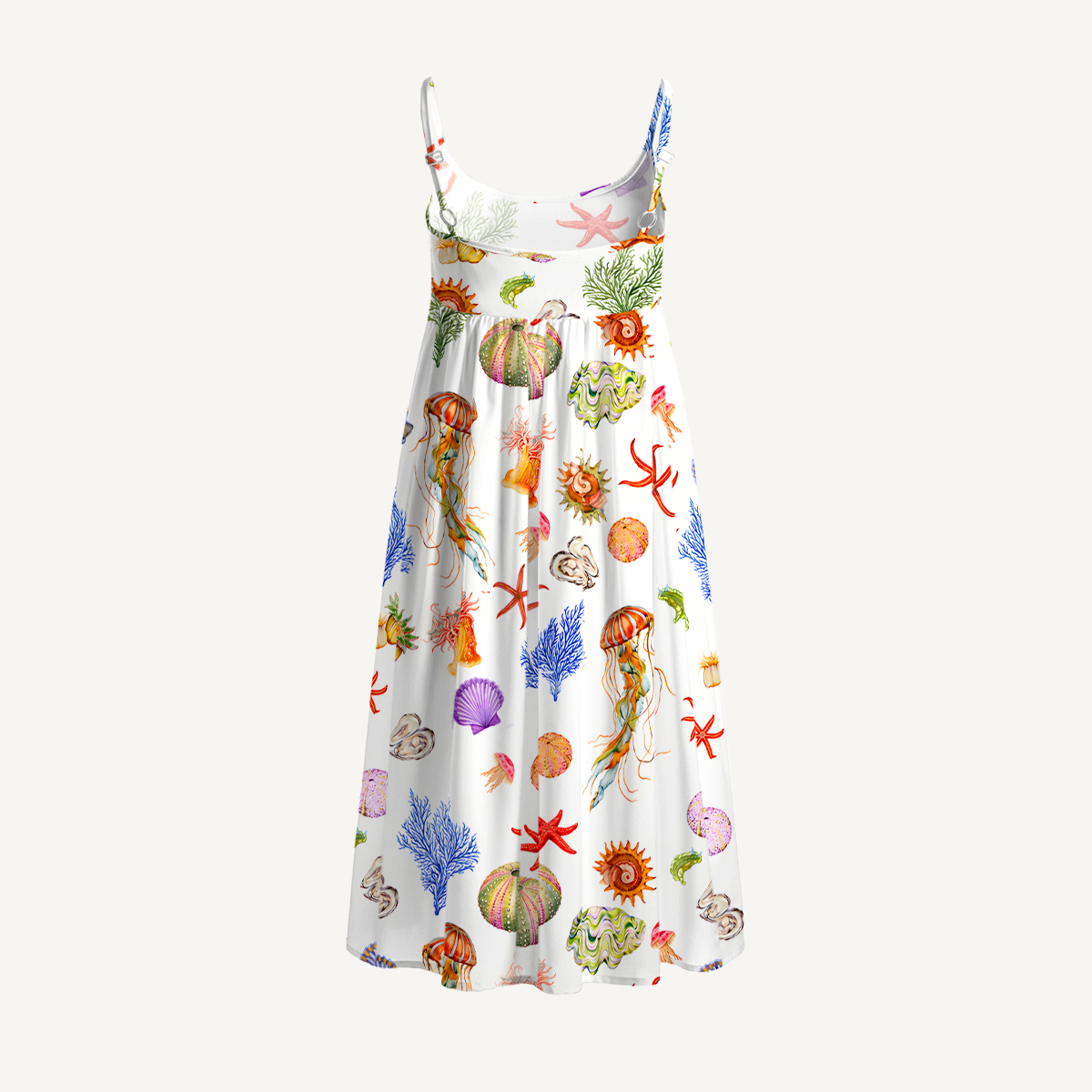 Jellyfish & Seashell Garden Vacation Mini Dress