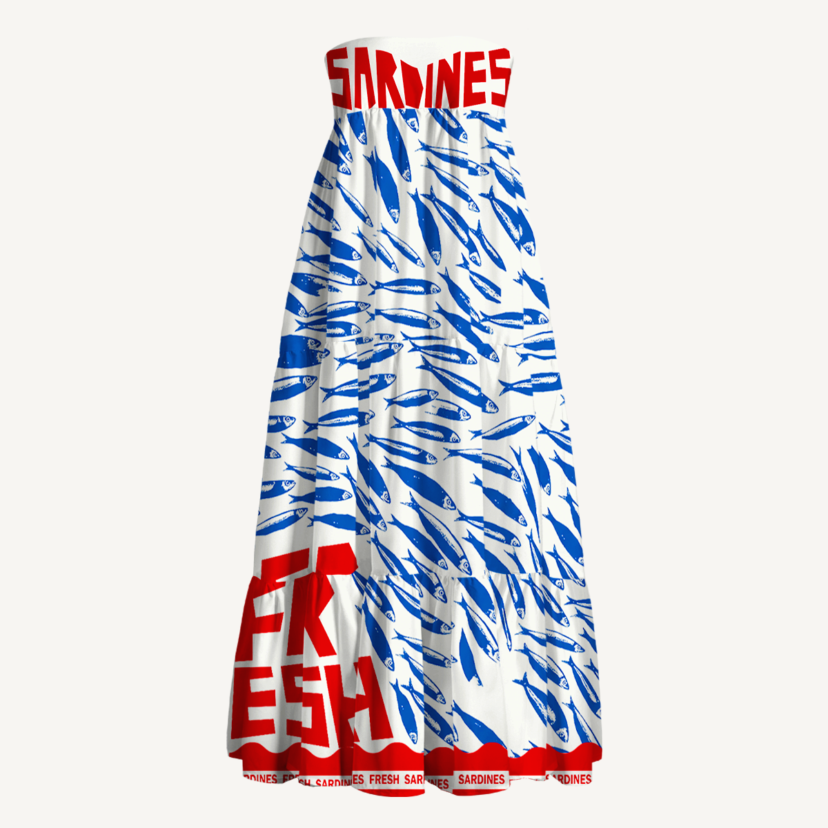 Blue Sardine & Fresh Maxi Skirt & Strapless Dress  