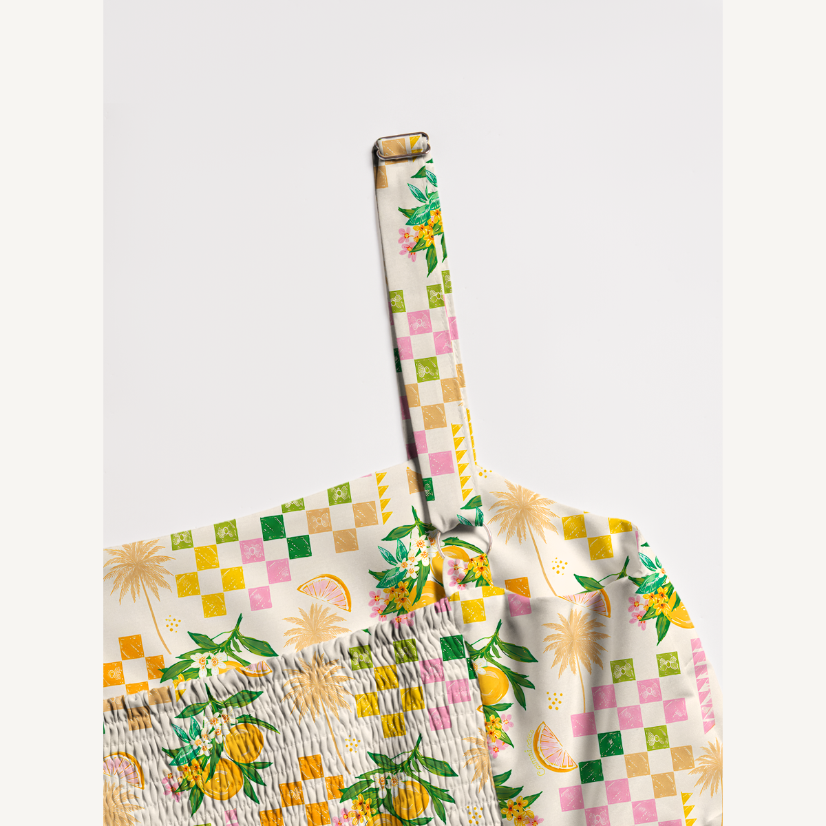 Citrus Breeze Wide Straps Maxi Dress With Pockets