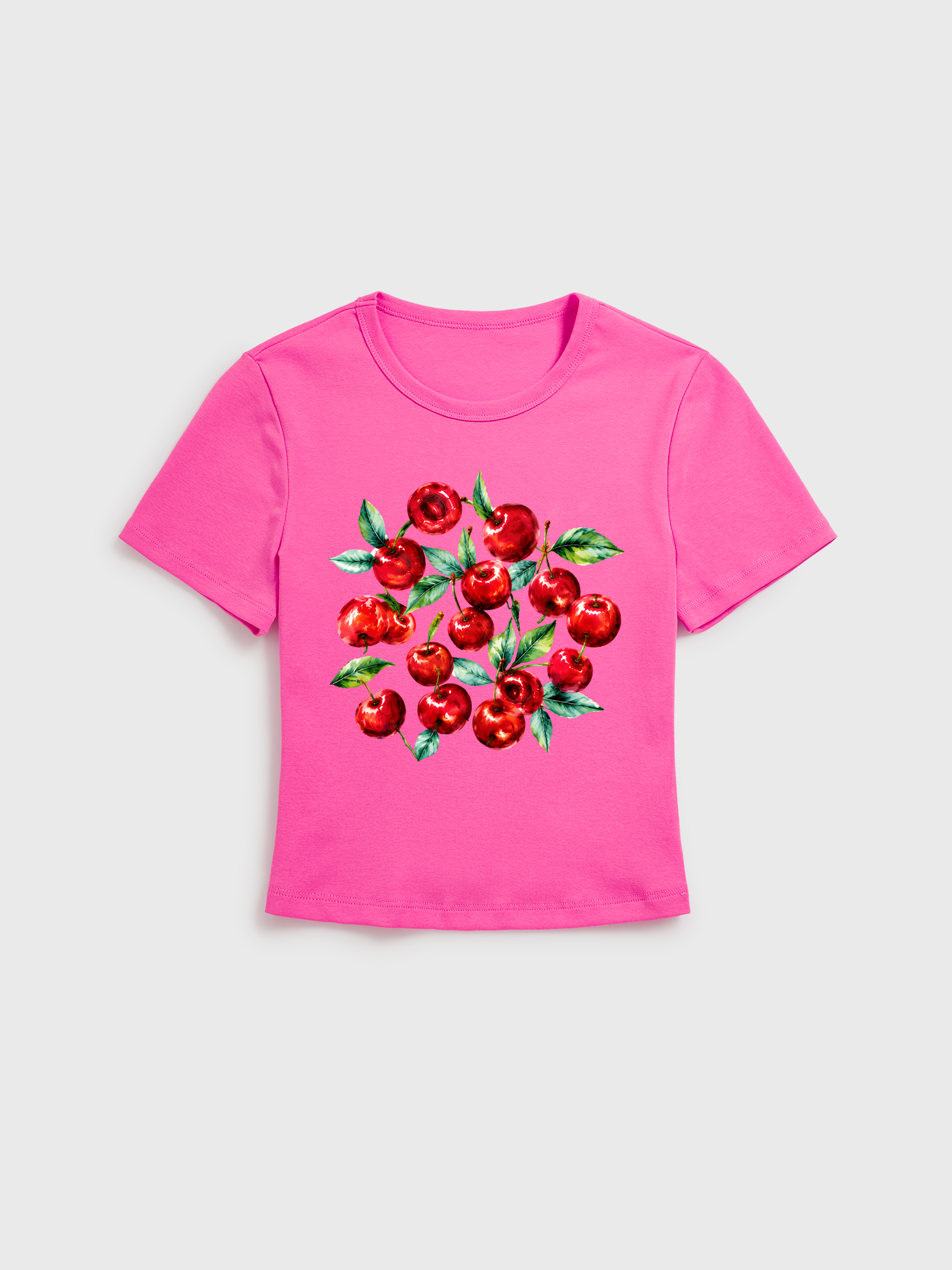 Cherry Paradise Baby Tee Womens