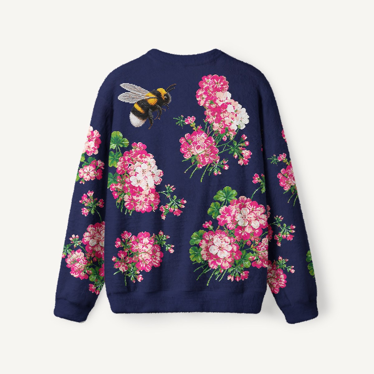 Bumblebee & Geranium Garden Crewneck Sweater