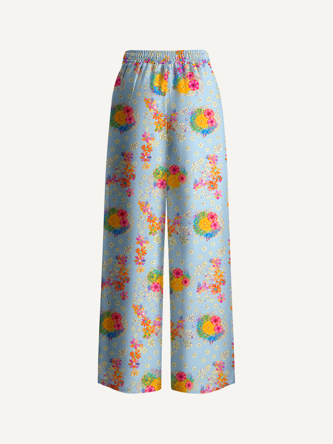 Sky Garden Blossoms Pants For Women With Pockets