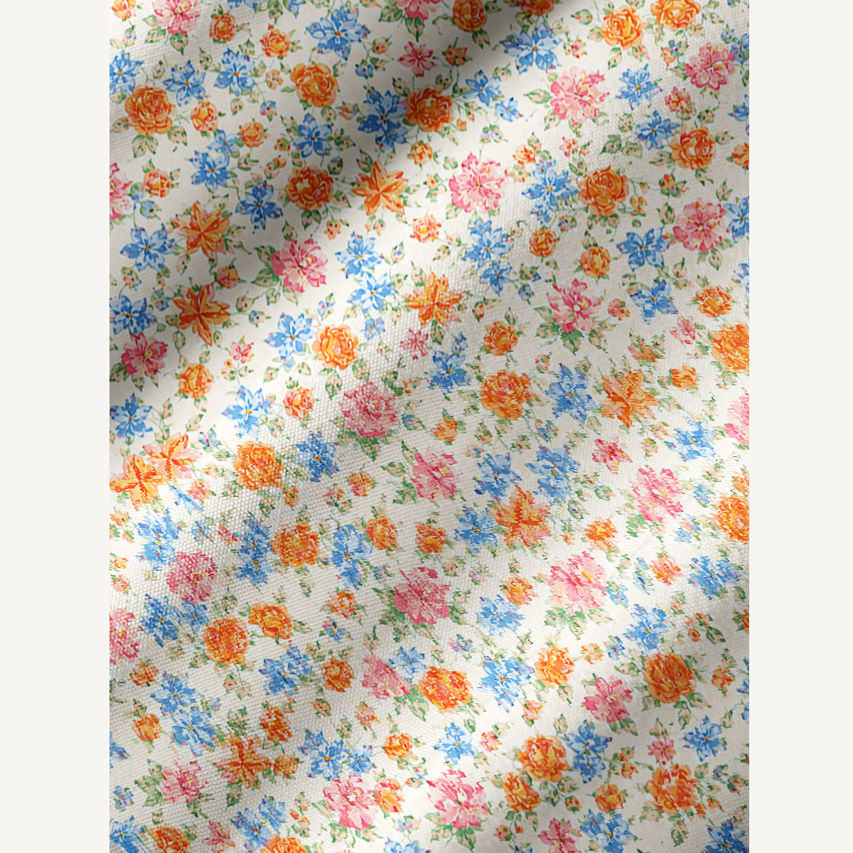 Wildflower Cottage Garden Tie‑Neck Mini Dress