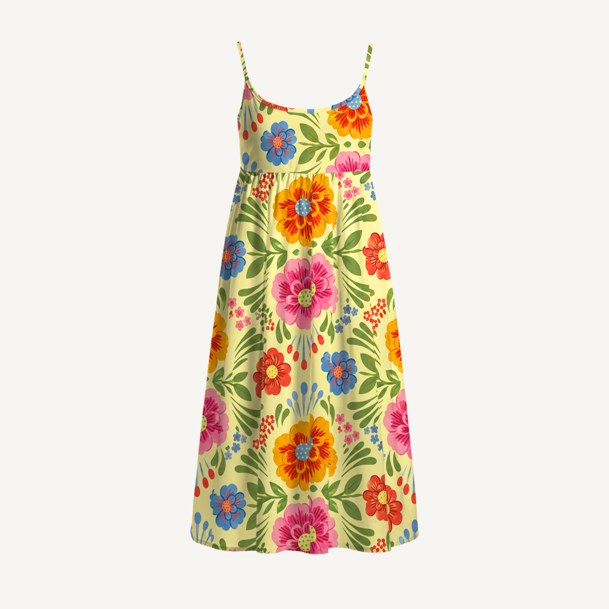 Mexico Flowers Print Mini Dress For Women