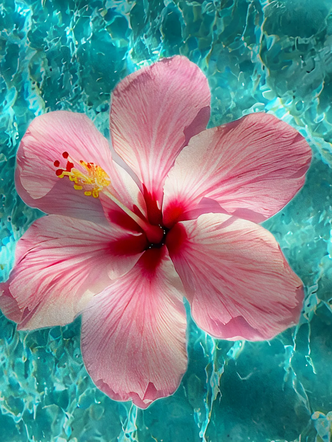 Hibiscus On The Sea Maxi Dress With Pockets