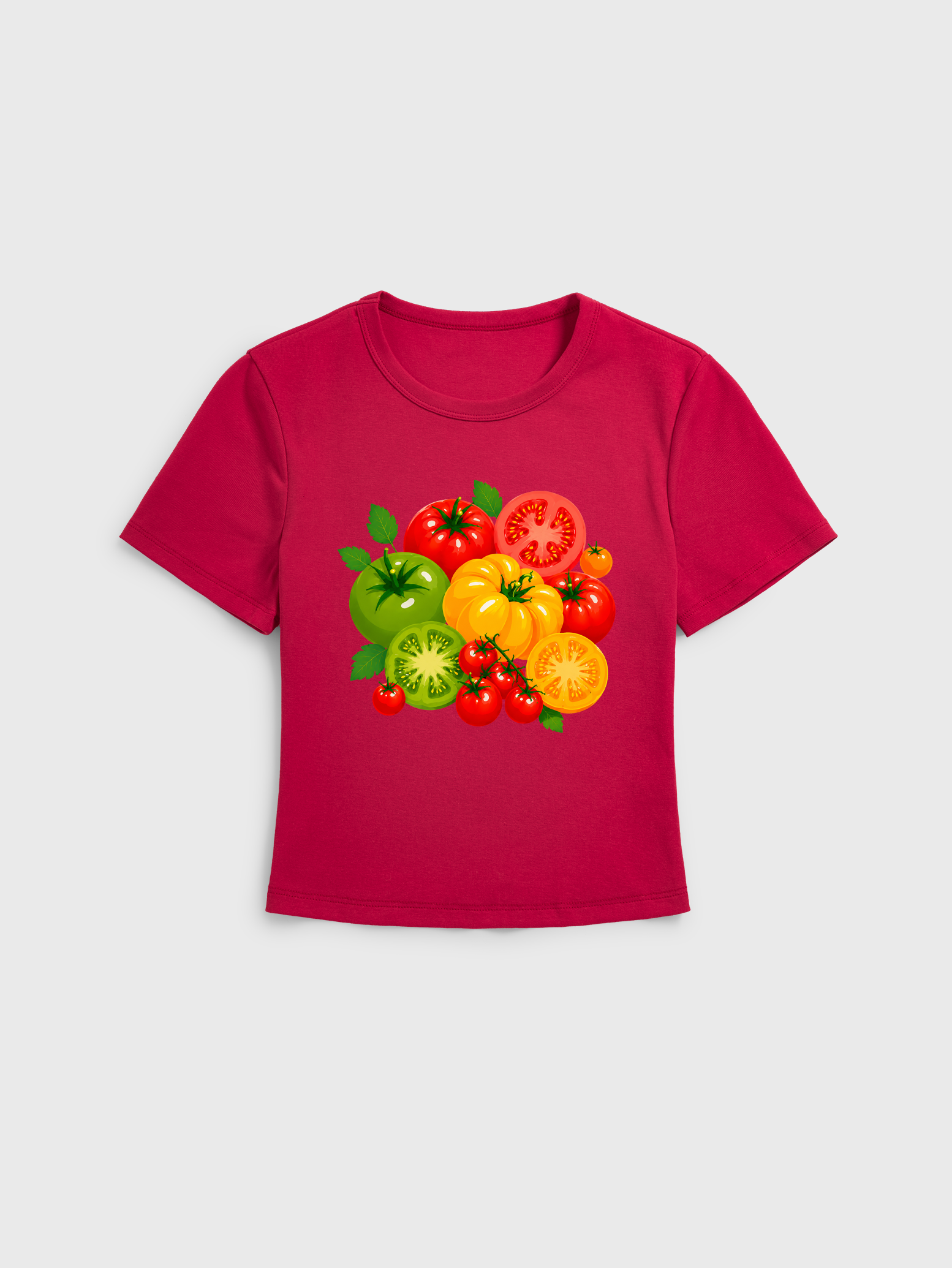 Colorful Garden Tomatoes Baby Tee Womens