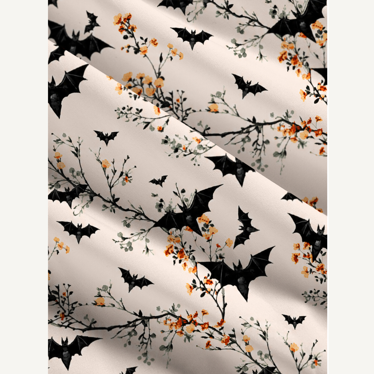Halloween Bats & Wildflower Strap Maxi Dress With Pockets
