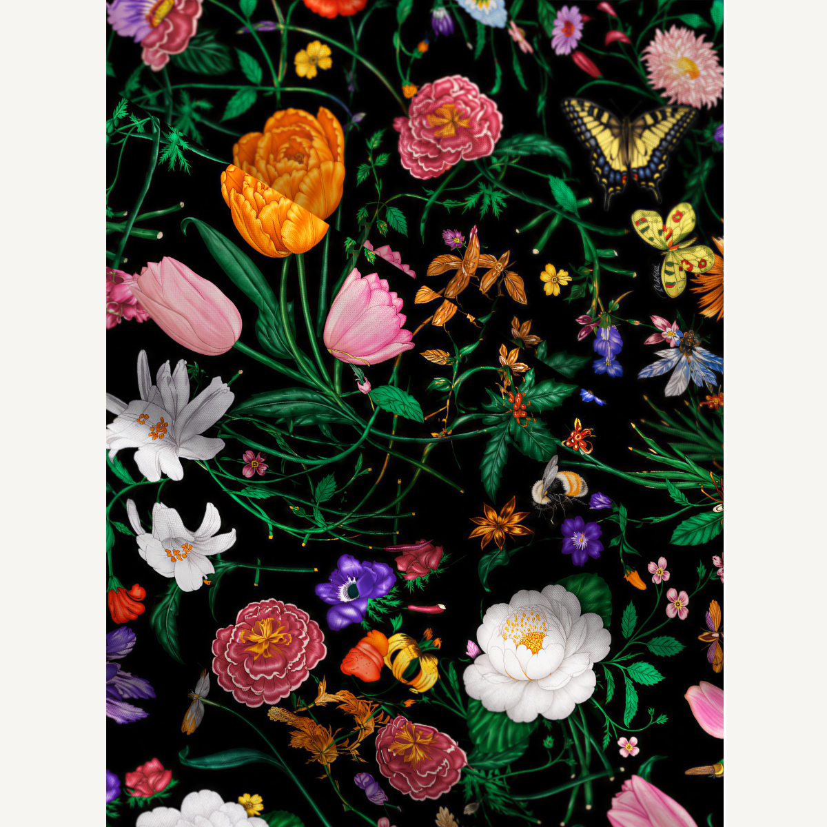 Midnight Wildflower & Butterfly Strap Maxi Dress With Pockets