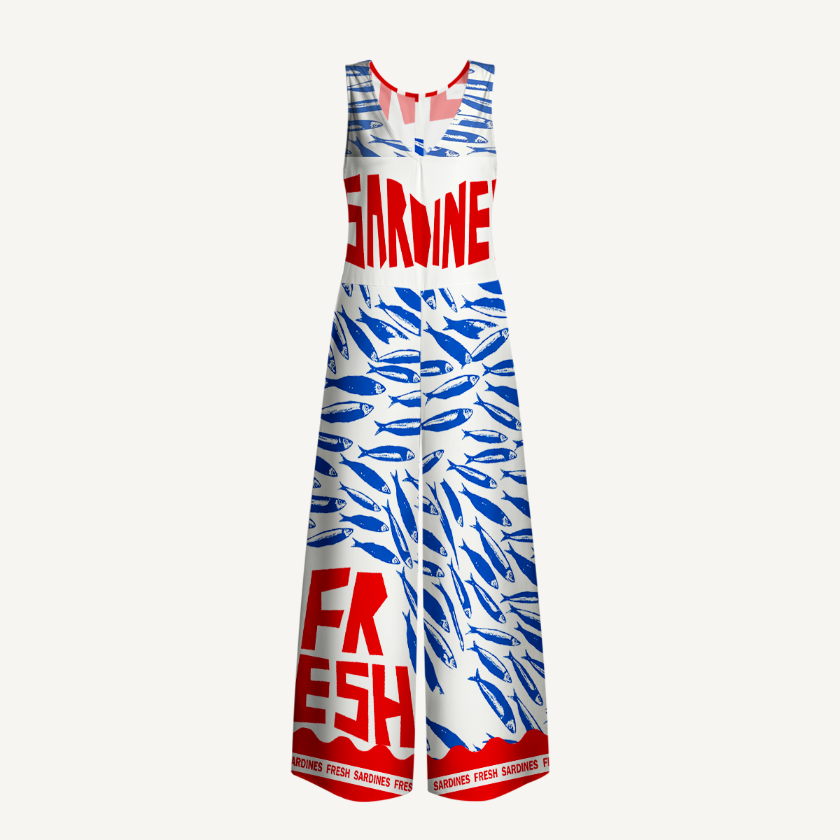 Blue Sardine & Fresh Jumpsuit with Pockets for Women