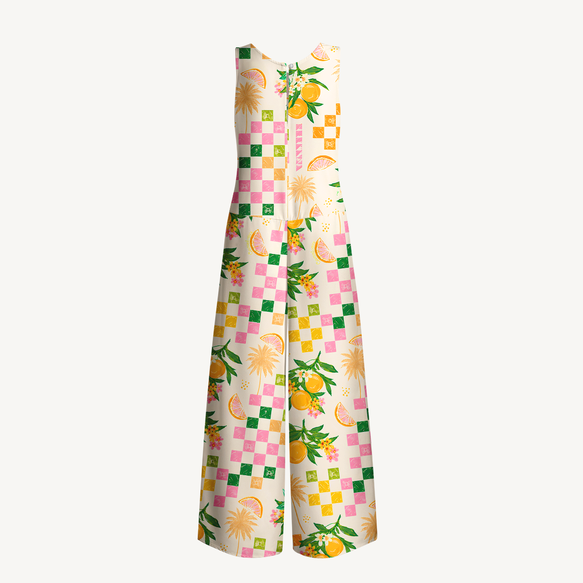 Citrus Breeze Jumpsuit with Pockets for Women
