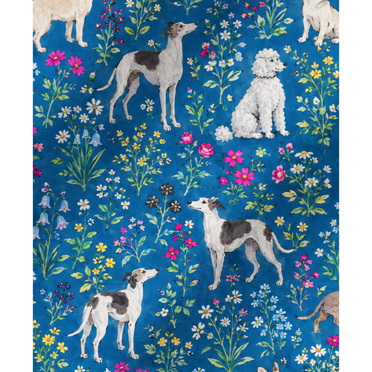 Dogs & Wildflowers Long Sleeves Pajama Sets