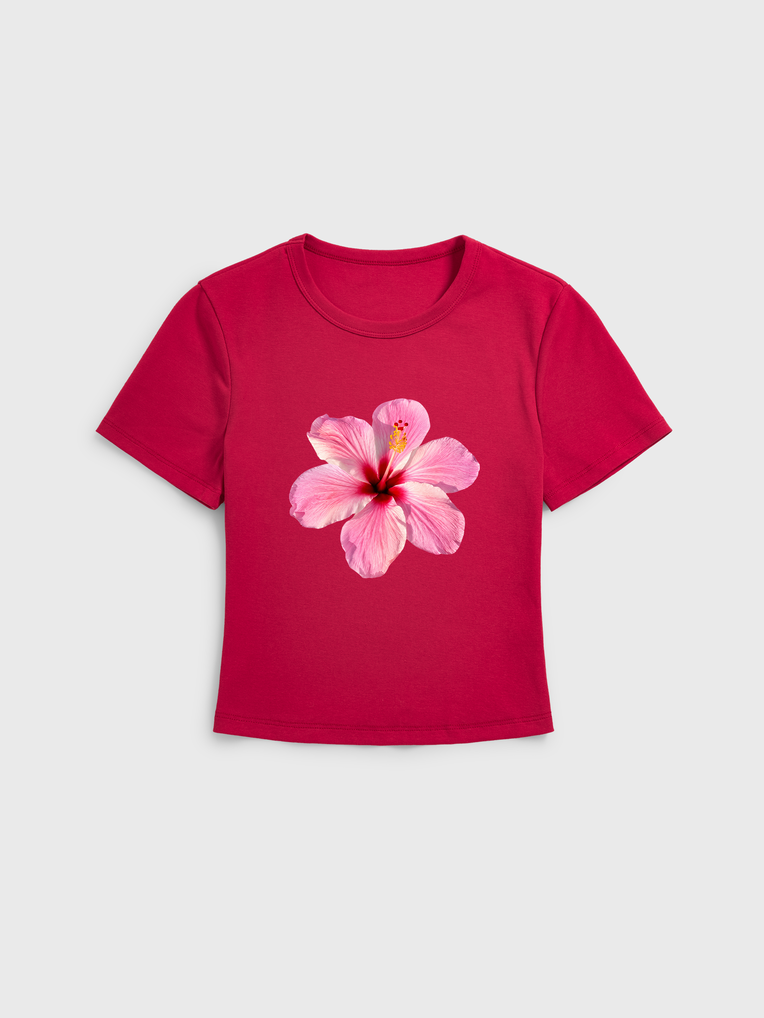 Hibiscus on the sea Baby Tee Womens