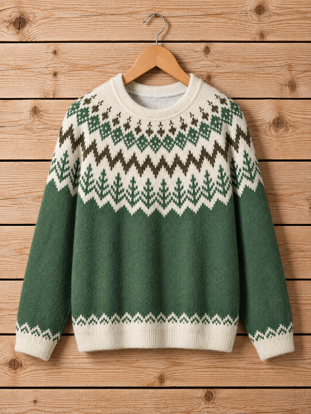 Nordic Winter with Forest Crewneck Sweater