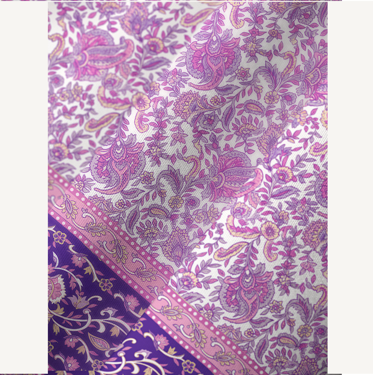 Violet Paisley Garden Soft Kaftan Maxi Dress