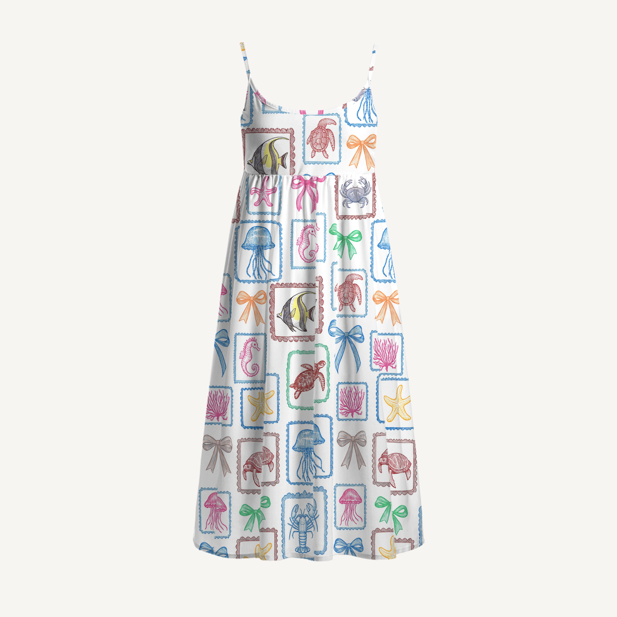 Framed Ocean Treasures Print Mini Dress For Women