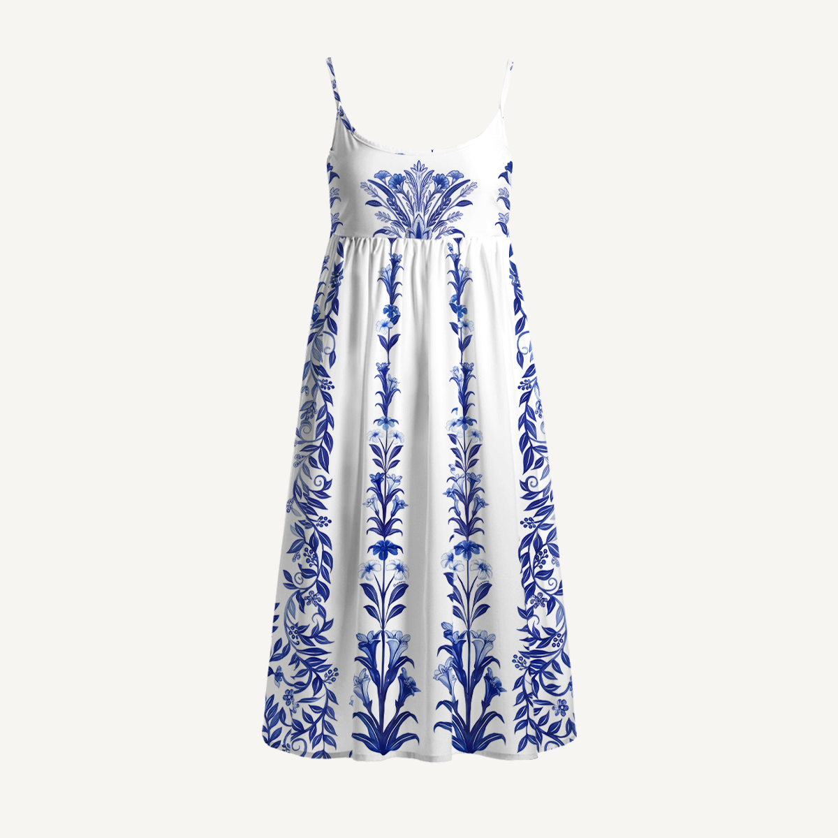 Indigo Floral Mini Dress 