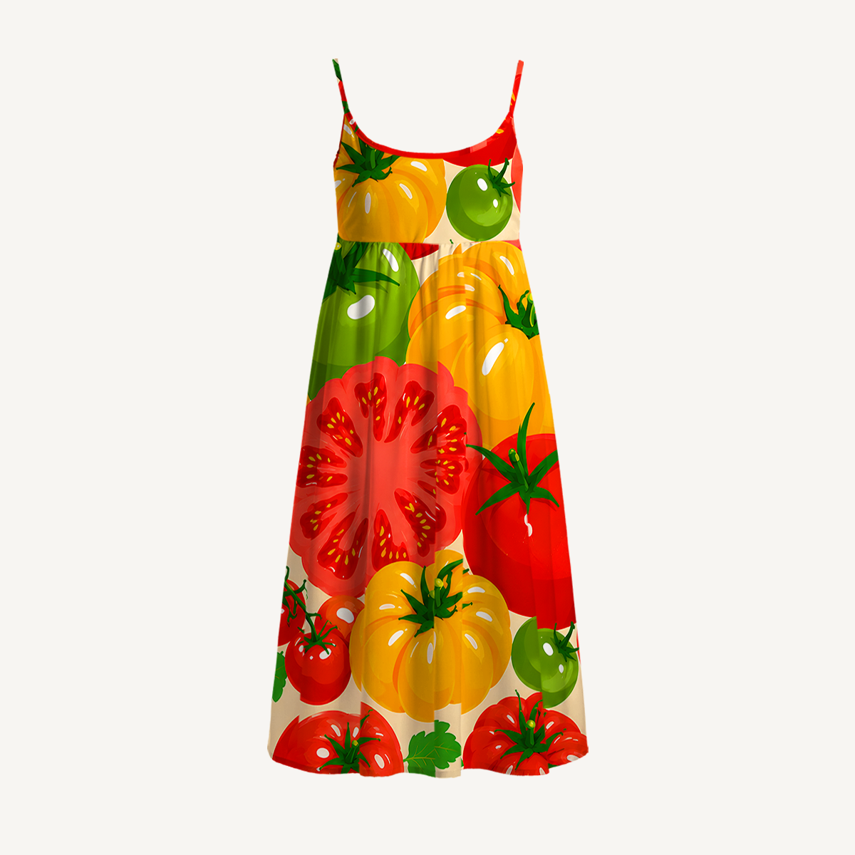 Colorful Garden Tomatoes Summer Mini Dress 