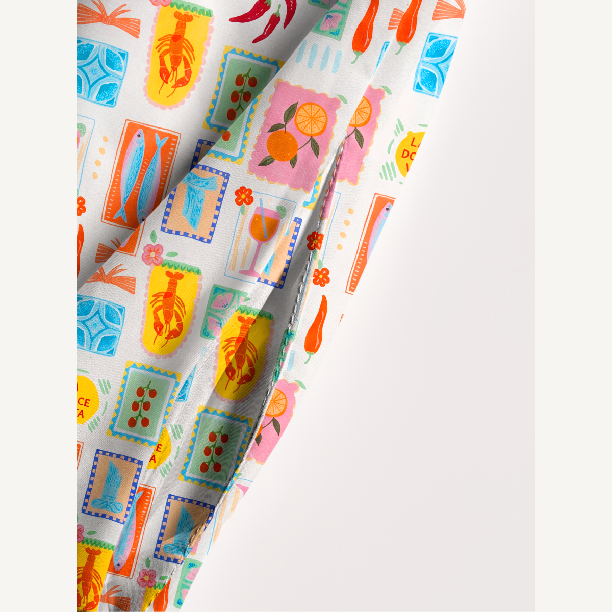 Tropical Stamp Print Wide Straps Maxi Dress With Pockets