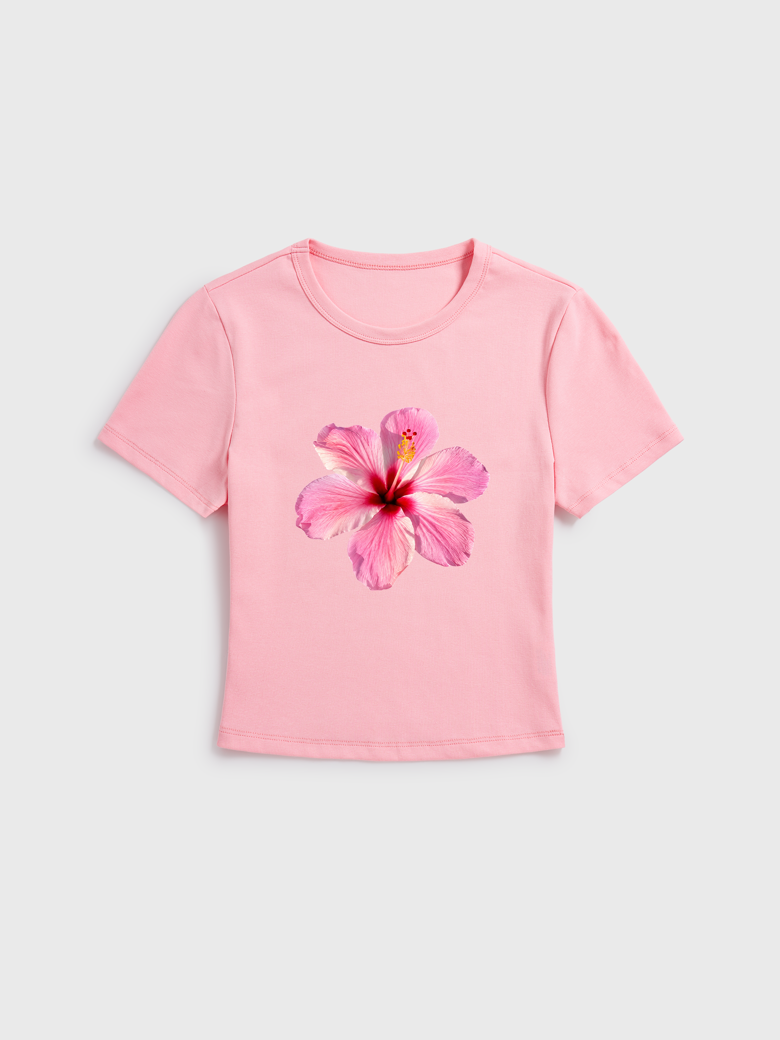 Hibiscus on the sea Baby Tee Womens