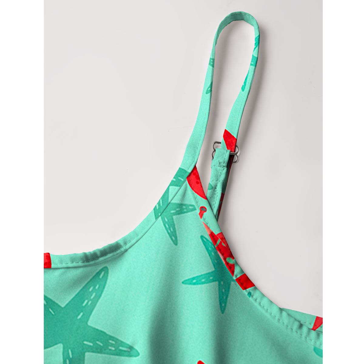 Floral Crab Spaghetti Strap Mini Dress