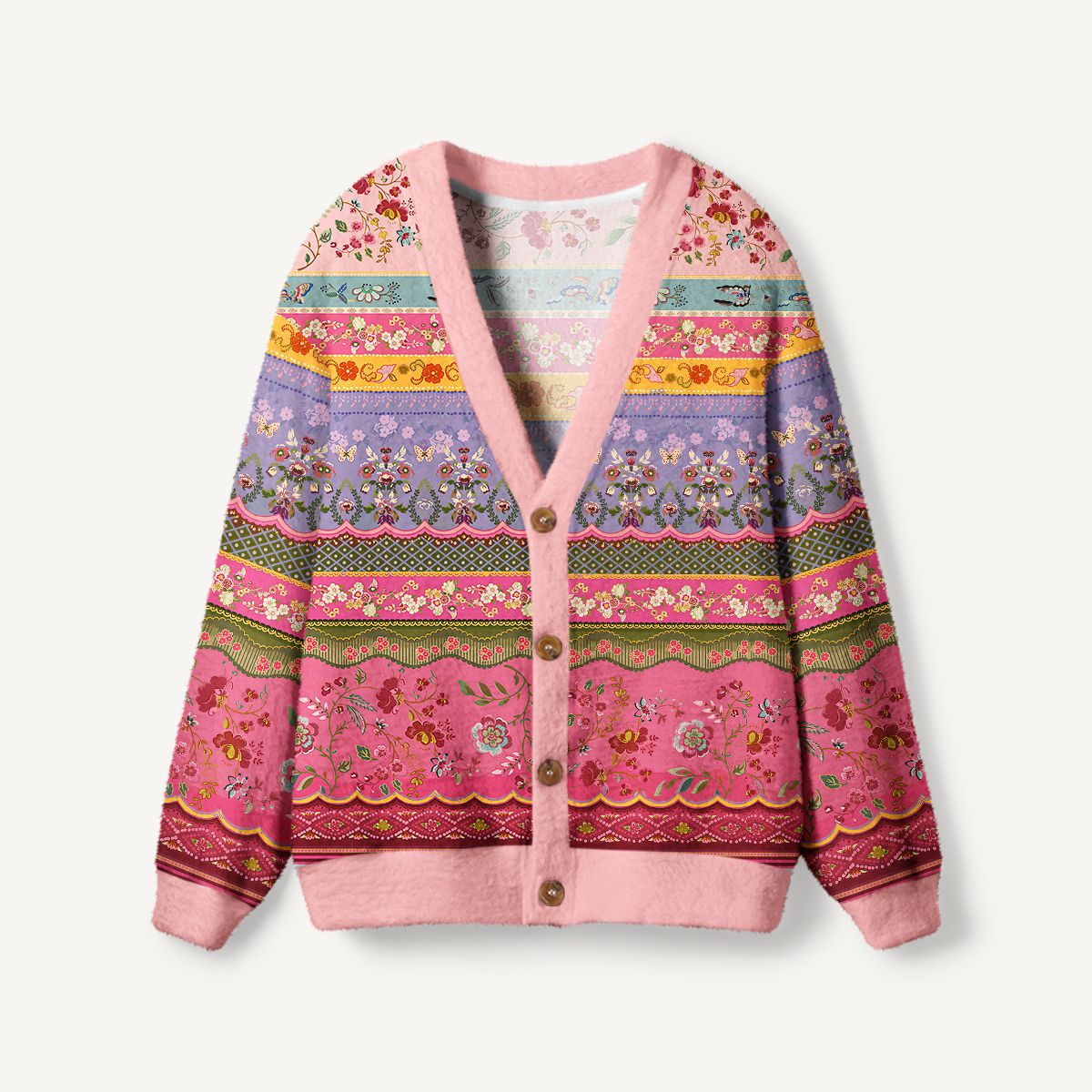 Butterfly Botanical Boho Cardigan Sweaters