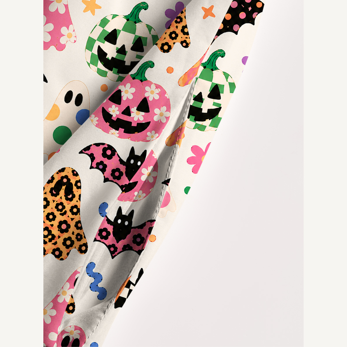 Ghost Pumpkin Bat Halloween Strap Maxi Dress With Pockets