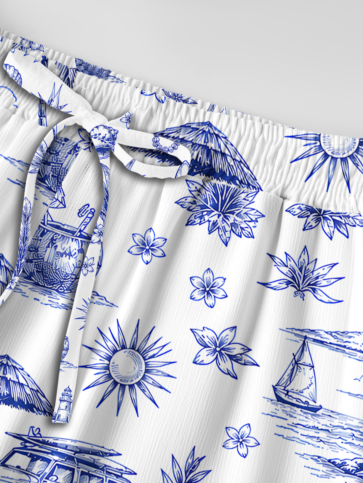Island Holiday Toile Summer Trousers