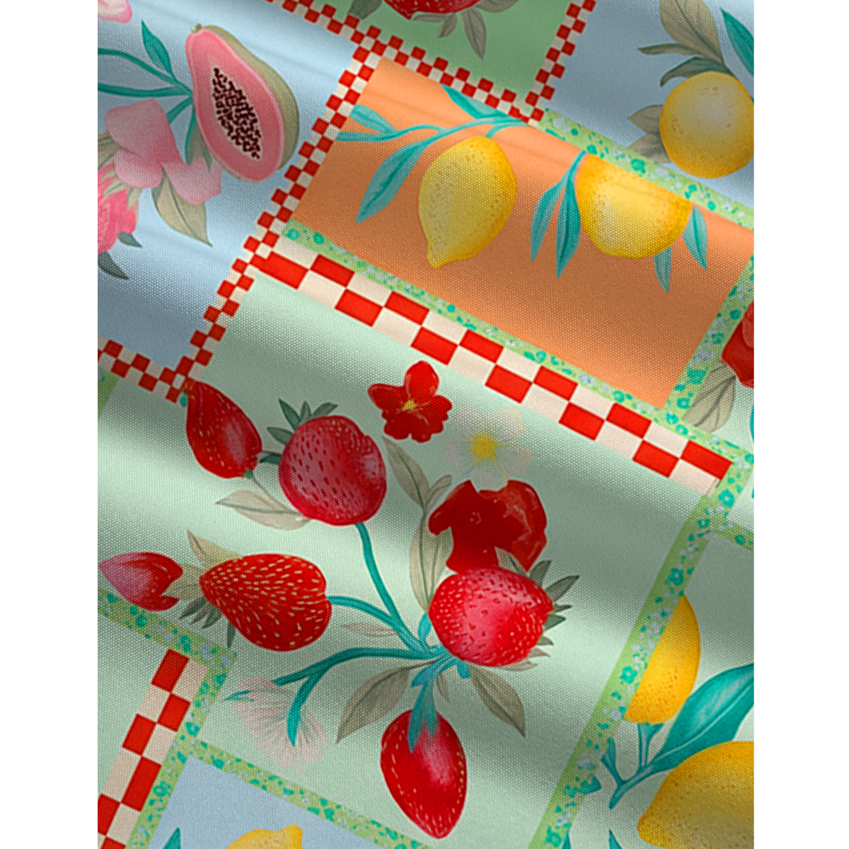 Fruit Party Vacation Jumpsuit with Pockets for Women